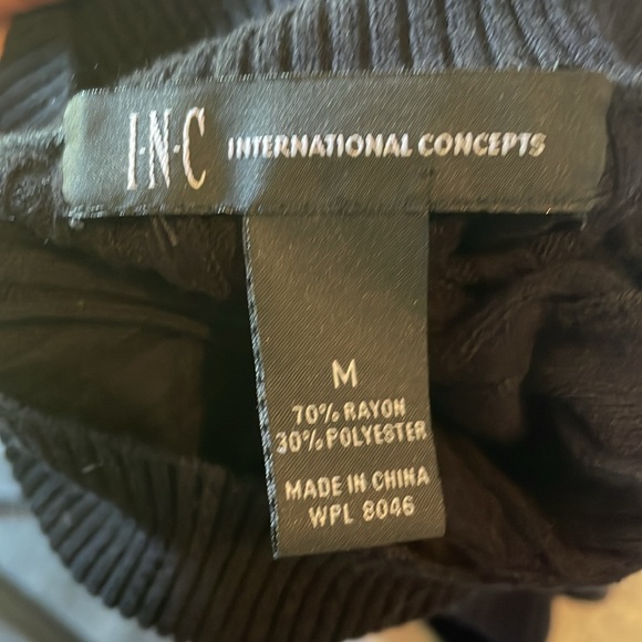 INC Stretch Black Turtleneck Sweater. Size Medium. - Picture 6 of 7